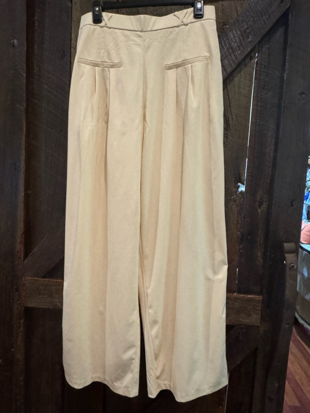 OGL DRAPEY BAMBOO POINTE MID RISE WIDE LEG PANTS NWT - Picture 2 of 4